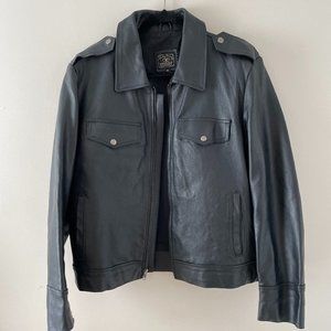 Men's Thick Leather Jacket Size Medium